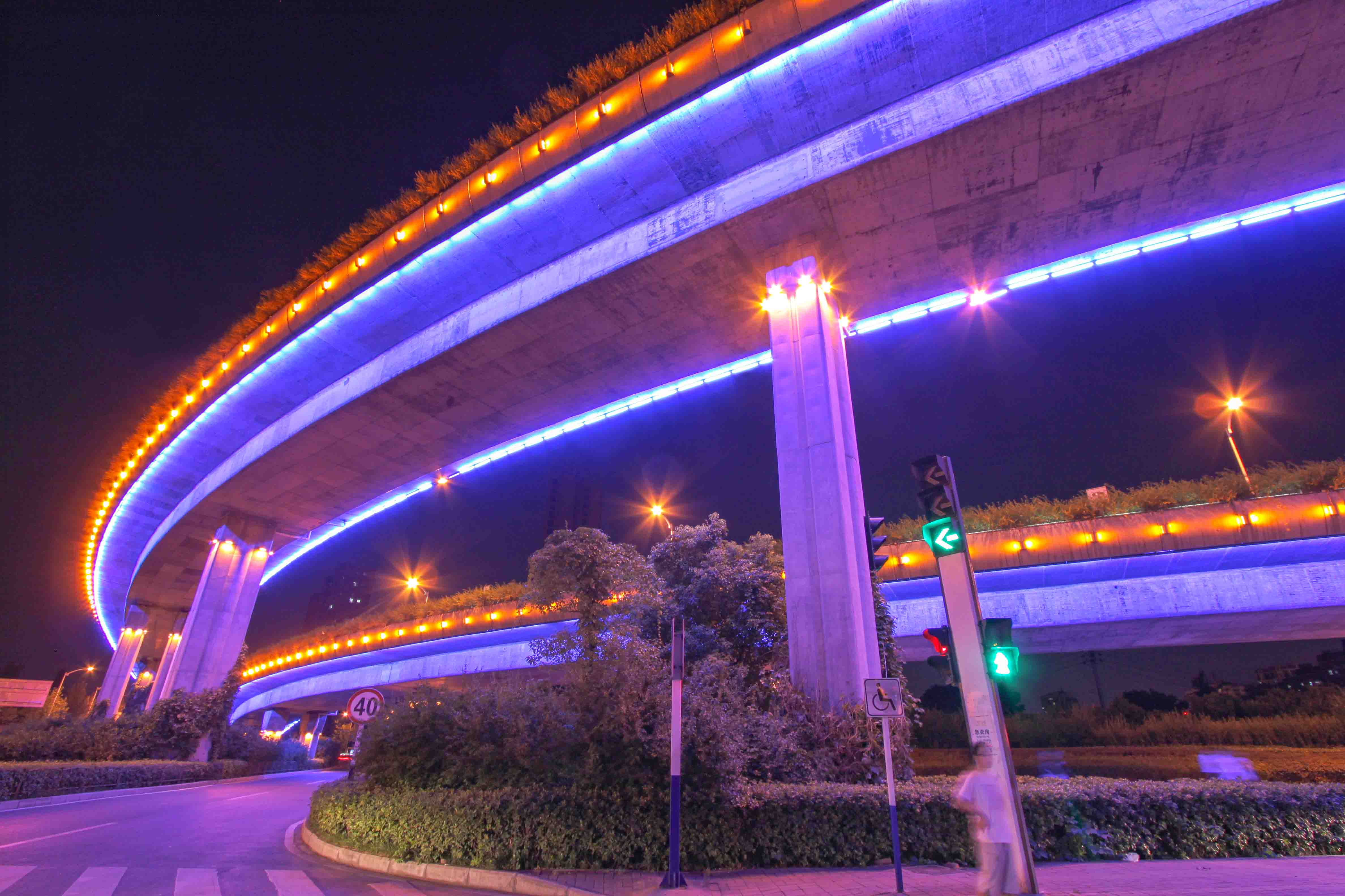 合肥市四里河高架桥夜景照明项目